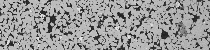 X-ray microcomputed tomography cross section of a Bentheimer sandstone sample.